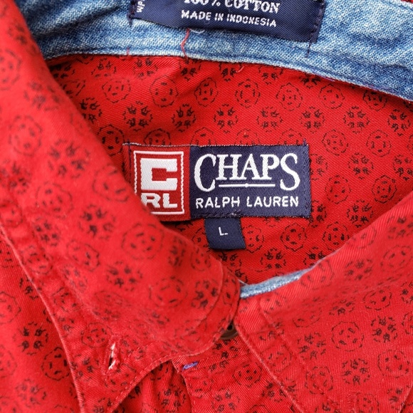 Chaps Ralph Lauren Vintage Smiley Face Shirt - Picture 2 of 3